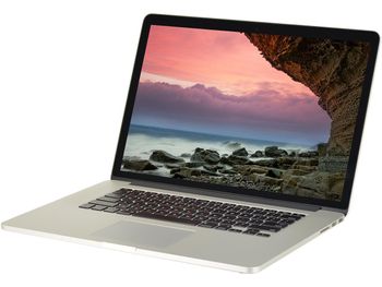 Apple MacBook Pro Laptop 11.2 A1398(15-Inch, Late 2013) Intel core i7, 2GHz, 8GB RAM, 256GB SSD , 1.5GB VRAM, FaceTime HD Camera, ENG KB Silver (Renewed) used laptop