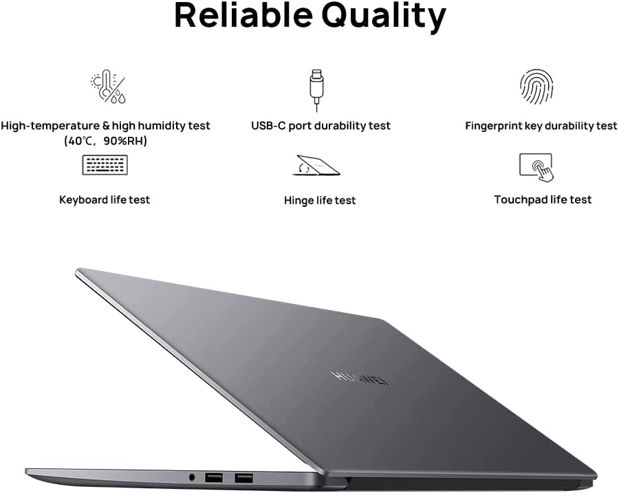 Huawei Matebook D15 Intelcore i5 11th Gen 8GB Ram 512GB SSD Eng/Arabic Keyboard Space grey (Renewed)