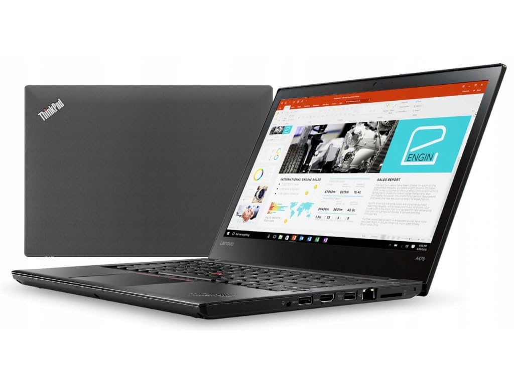 Lenovo ThinkPad A475 AMD PRO A12, 8 GB Ram, 256 GB SSD, Windows 10 Pro, 14 Inches FHD Display- Renewed