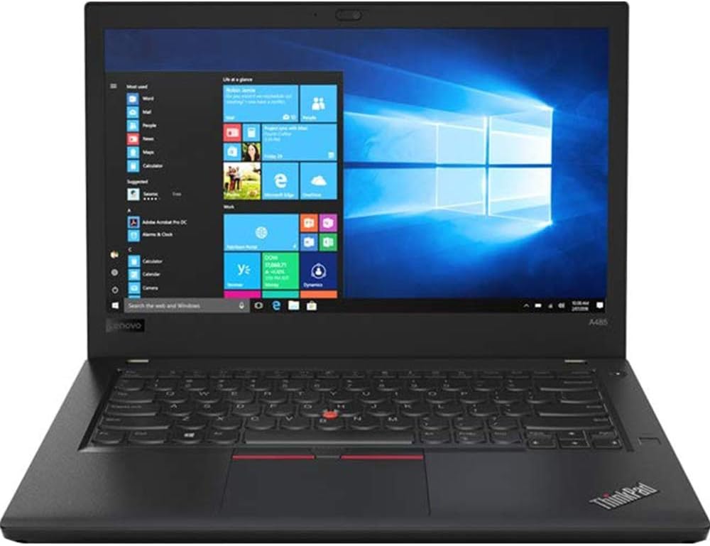 Lenovo ThinkPad A485 14 Inch FHD Laptop with Qaud Core AMD Ryzen 5 2500U Processor up to 2.60GHz, 8GB DDR4, 256GB SSD, Windows 10 Professional 64 (Renewed)