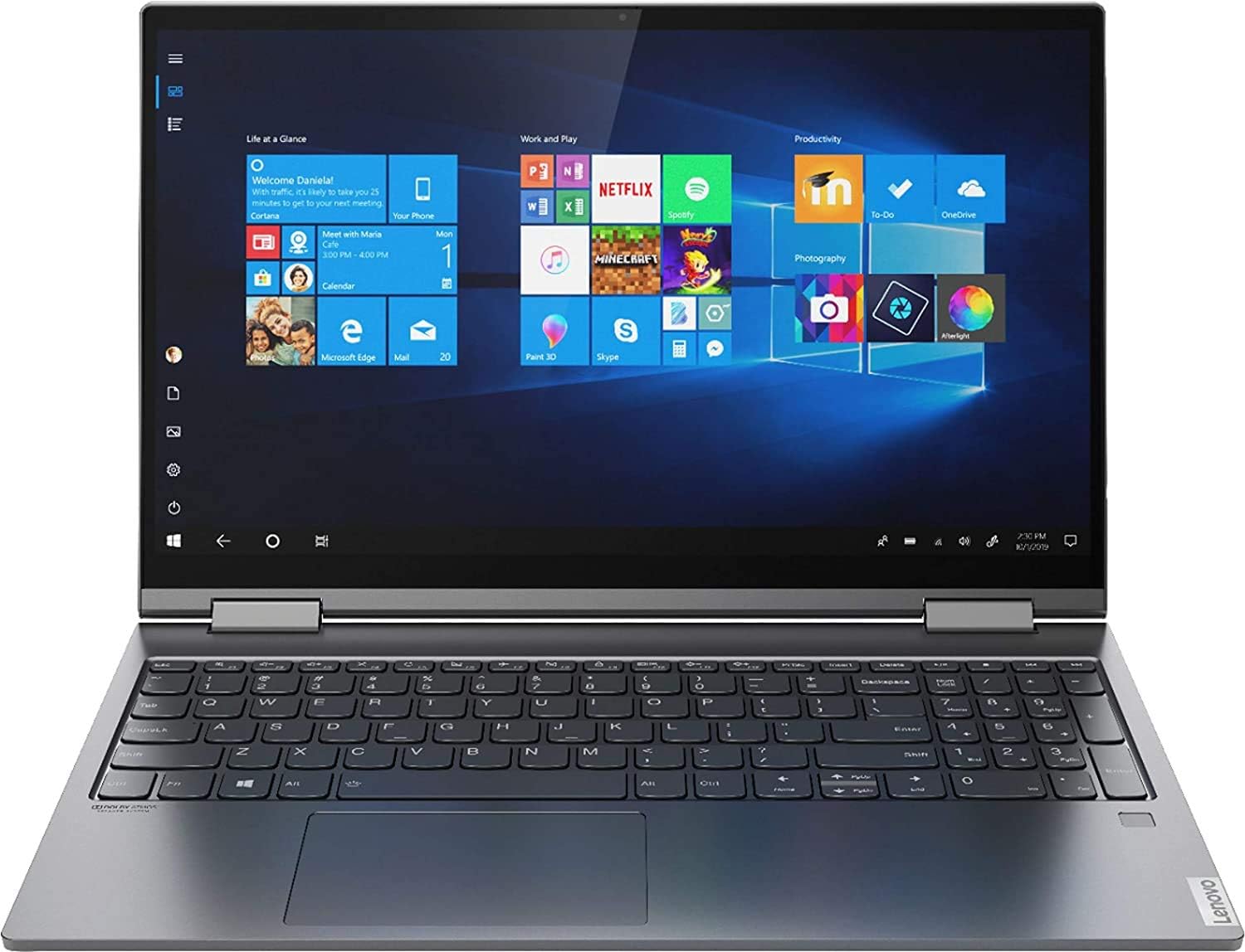 Lenovo Yoga C740-15.6" FHD Touch - 10th generation Core i5-10210U - 16GB RAM- 256GB SSD - Windows 10 pro- Gray