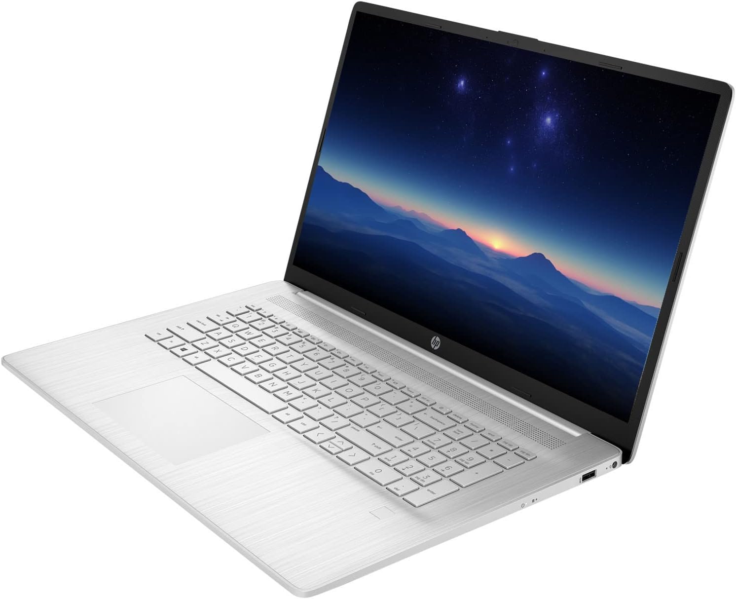 HP 17 Laptop, 17.3" HD+ Touchscreen, AMD Ryzen 5 5625U, 16GB DDR4 RAM, 512 GB PCIe SSD, Wi-Fi, Backlit Keyboard, Fingerprint Reader, HDMI, Windows 11 Home, Silver