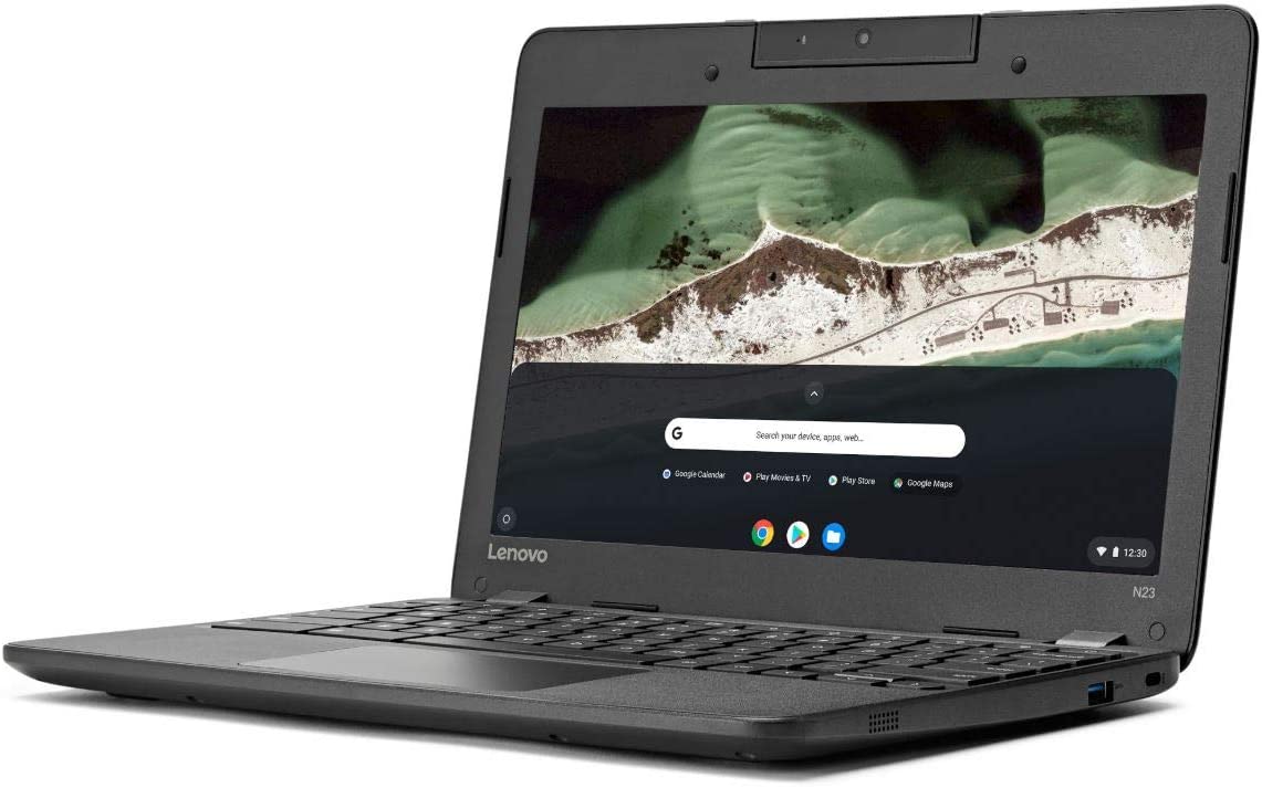 Lenovo N23 11.6" Chromebook, Intel Celeron N3050 1.60 GHz, 4GB RAM, 16GB SSD Drive, Chrome OS, Eng KB - Black (Renewed)