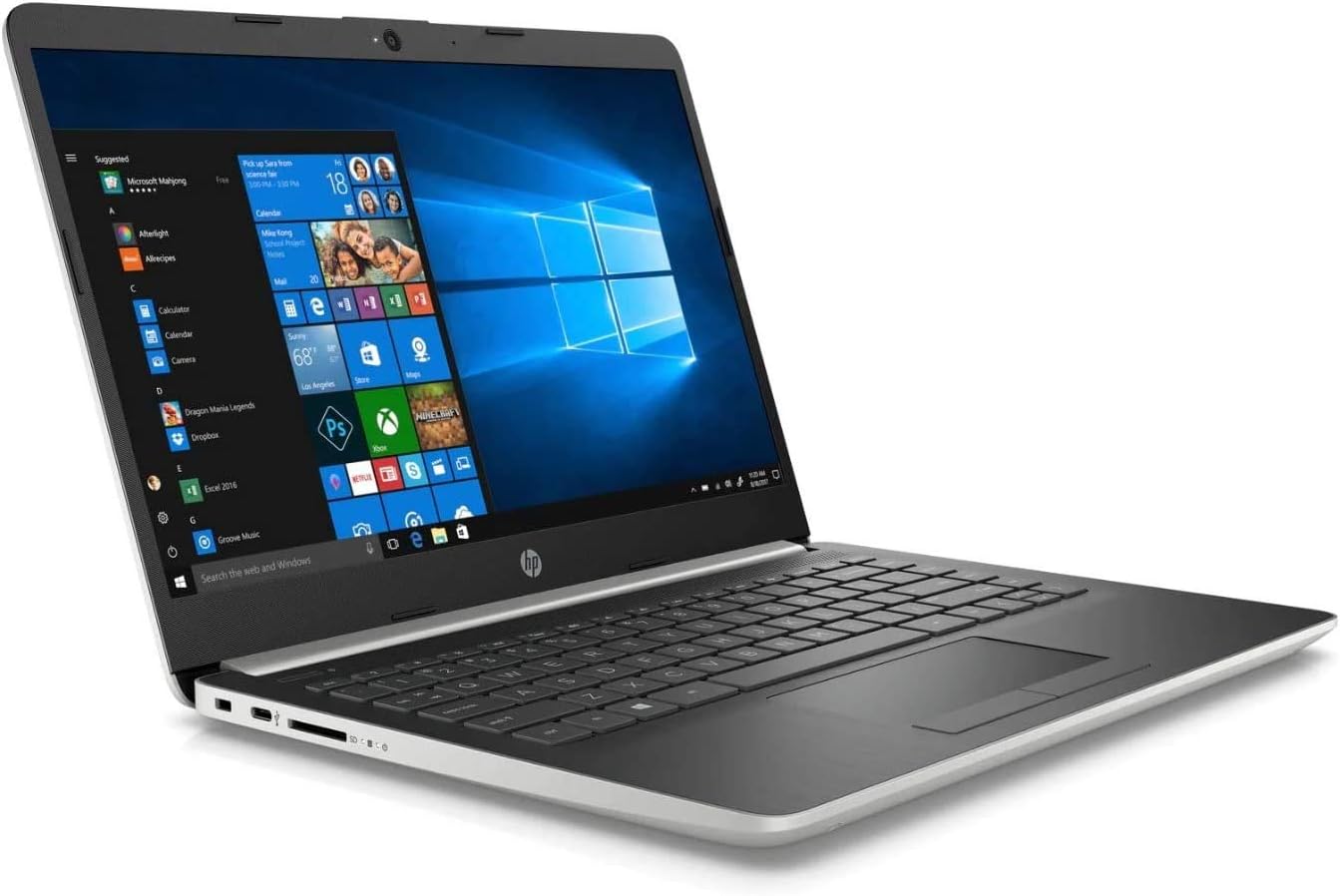 HP Notebook 14 inches 14-cf1015cl, Core i5-8265U, 8GB RAM/256GB SSD, Natural Ash Silver (Renewed)