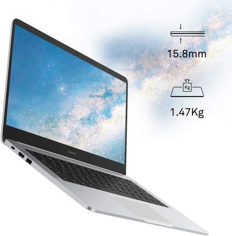 Huawei MateBook D KPL-W00 14-inch (2018) - Ryzen 5 2500U - 8 GB Ram- 256 GB SSD, Mystic Silver (Renewed)