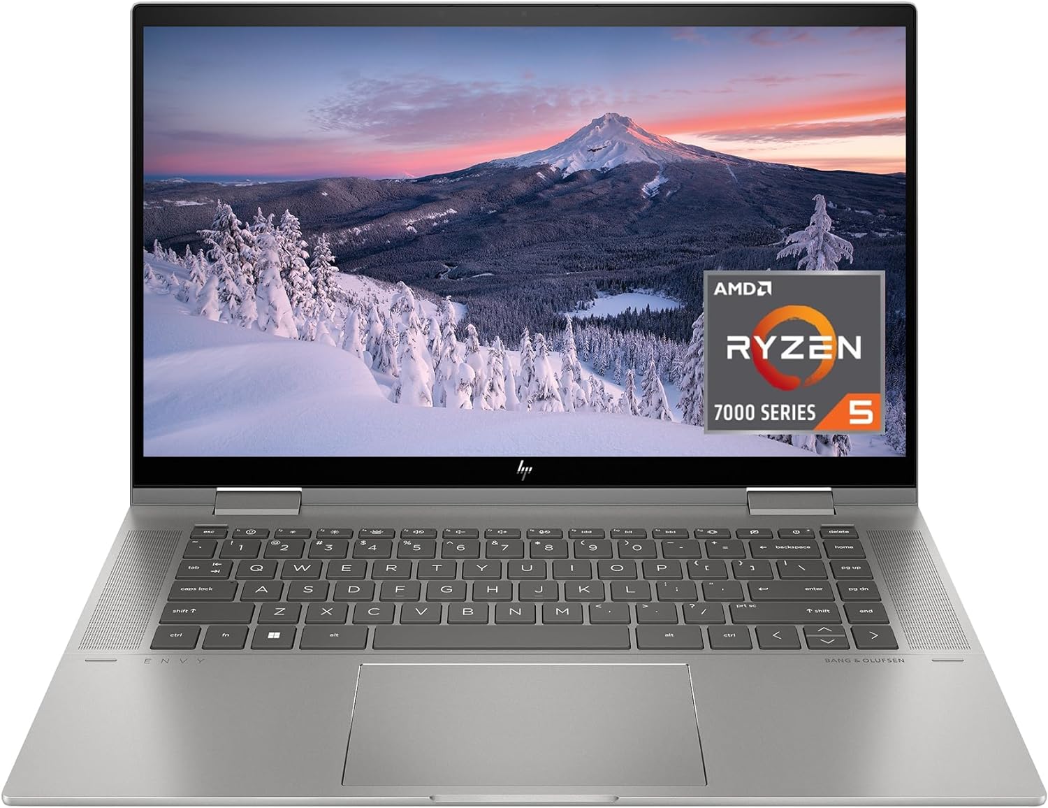 HP Envy x360 15 inch Laptop, FHD Touch Display, AMD Ryzen 5 7530U, 16 GB RAM, 512 GB SSD, AMD Radeon Graphics, Windows 11 Home, 15-ey1010nr (2023)