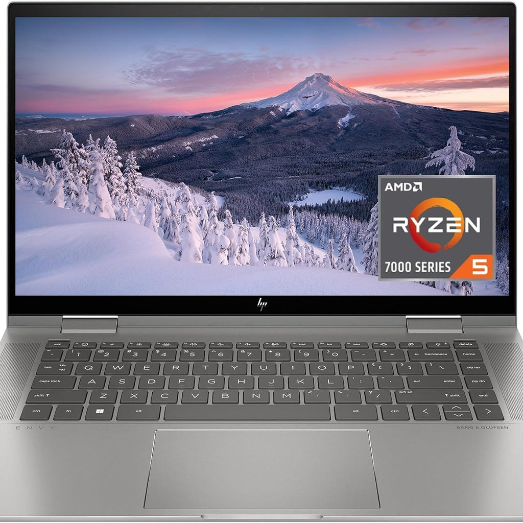 HP Envy x360 15 inch Laptop, FHD Touch Display, AMD Ryzen 5 7530U, 16 GB RAM, 512 GB SSD, AMD Radeon Graphics, Windows 11 Home, 15-ey1010nr (2023)