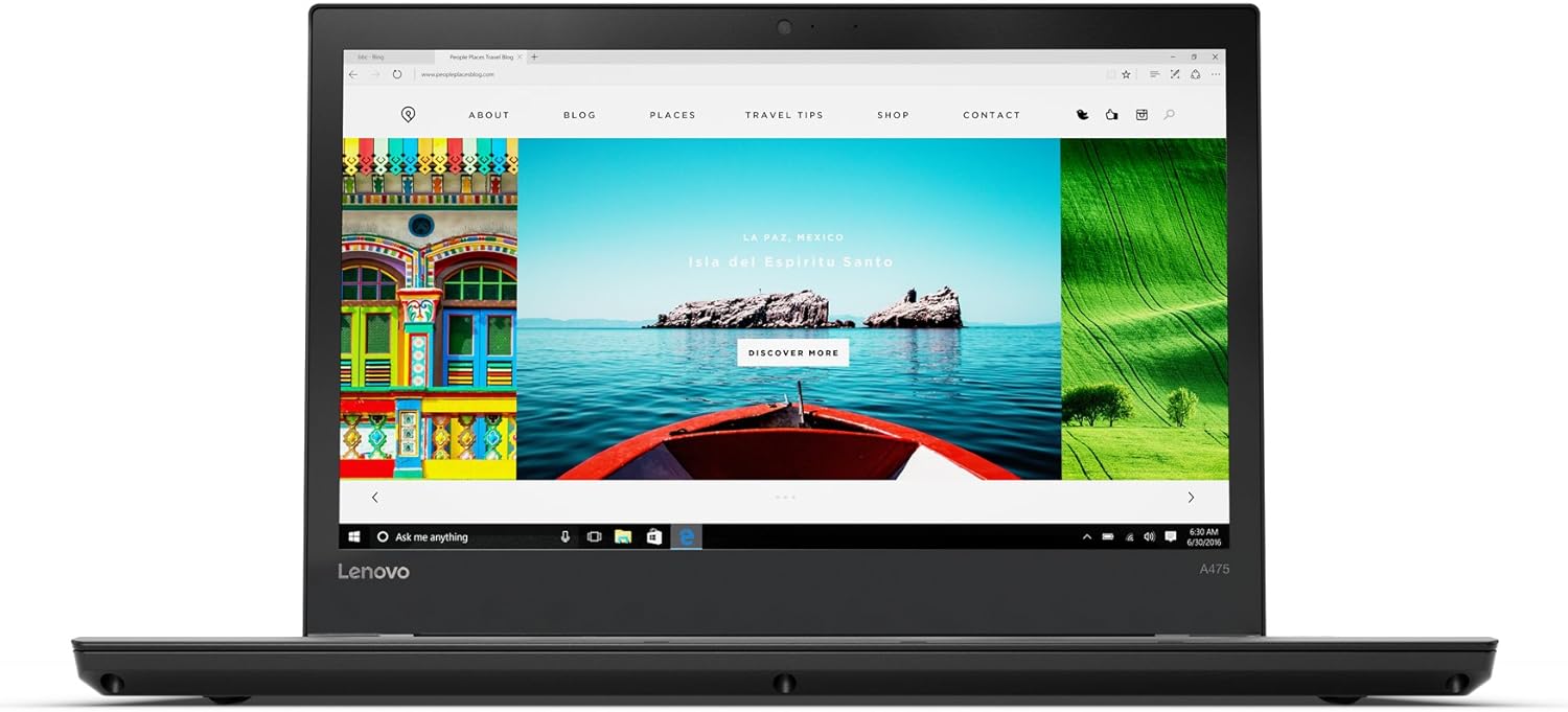 Lenovo ThinkPad A475 AMD PRO A12, 8 GB Ram, 256 GB SSD, Windows 10 Pro, 14 Inches FHD Display- Renewed