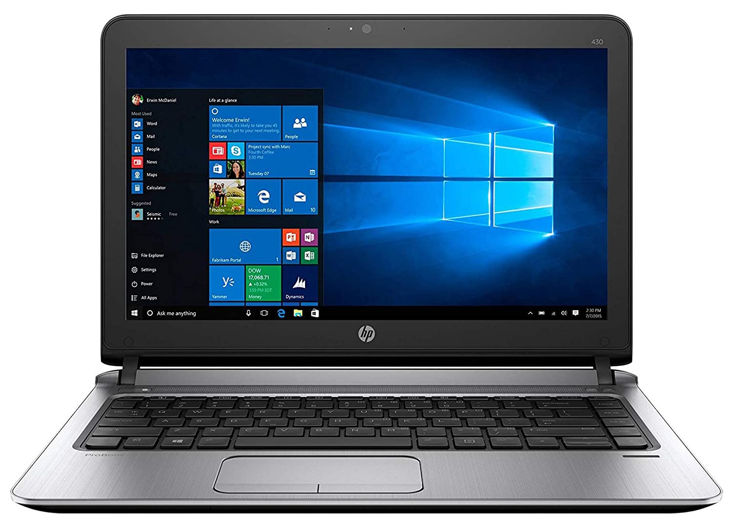 Hp Probook 430 G3 - 13.3 Led Display 6th Gen Core i5-8GB Ram-256 GB SSD- HDMi-VGA-USB 3.0-HD Webcam-Win 10 License-Black (Renewed)