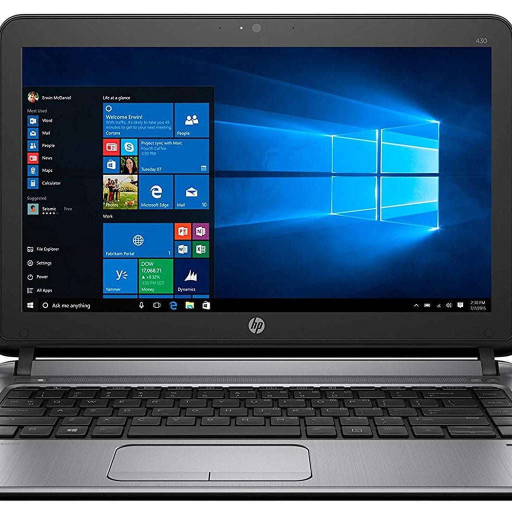 Hp Probook 430 G3 - 13.3 Led Display 6th Gen Core i5-8GB Ram-256 GB SSD- HDMi-VGA-USB 3.0-HD Webcam-Win 10 License-Black (Renewed)