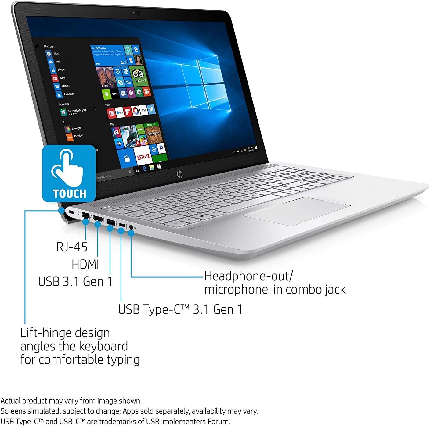 HP 15 - BS009ne - 7th Gen Intel Core i5-7200U Processor 2.5GHz, 8GB DDR4 Ram ,256GB SSD ,15.6" Full HD LED 1080p Win10