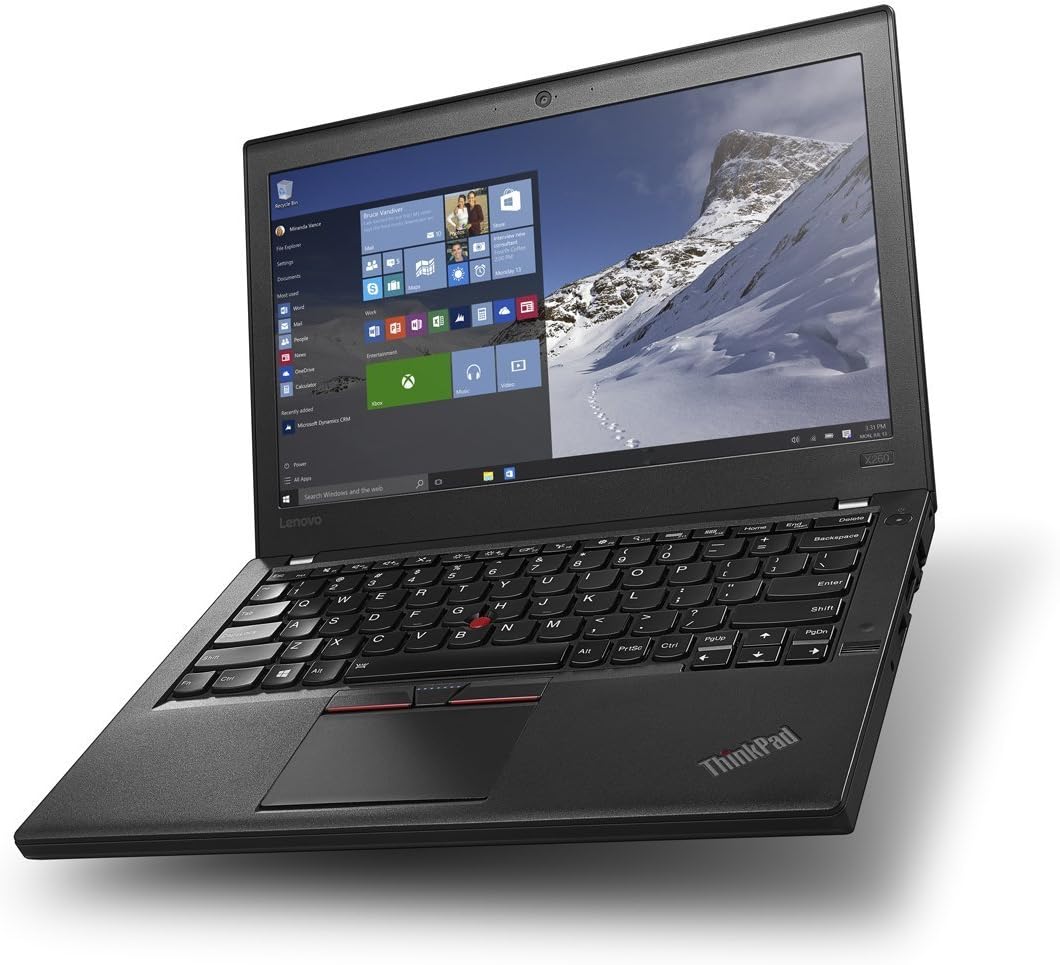 Lenovo ThinkPad X260 6th Gen 12.5 Inch Laptop, Intel Core i5 6300U up to 3.0GHz, 8GB DDR4 RAM 256GB SSD, WiFi - Renewed