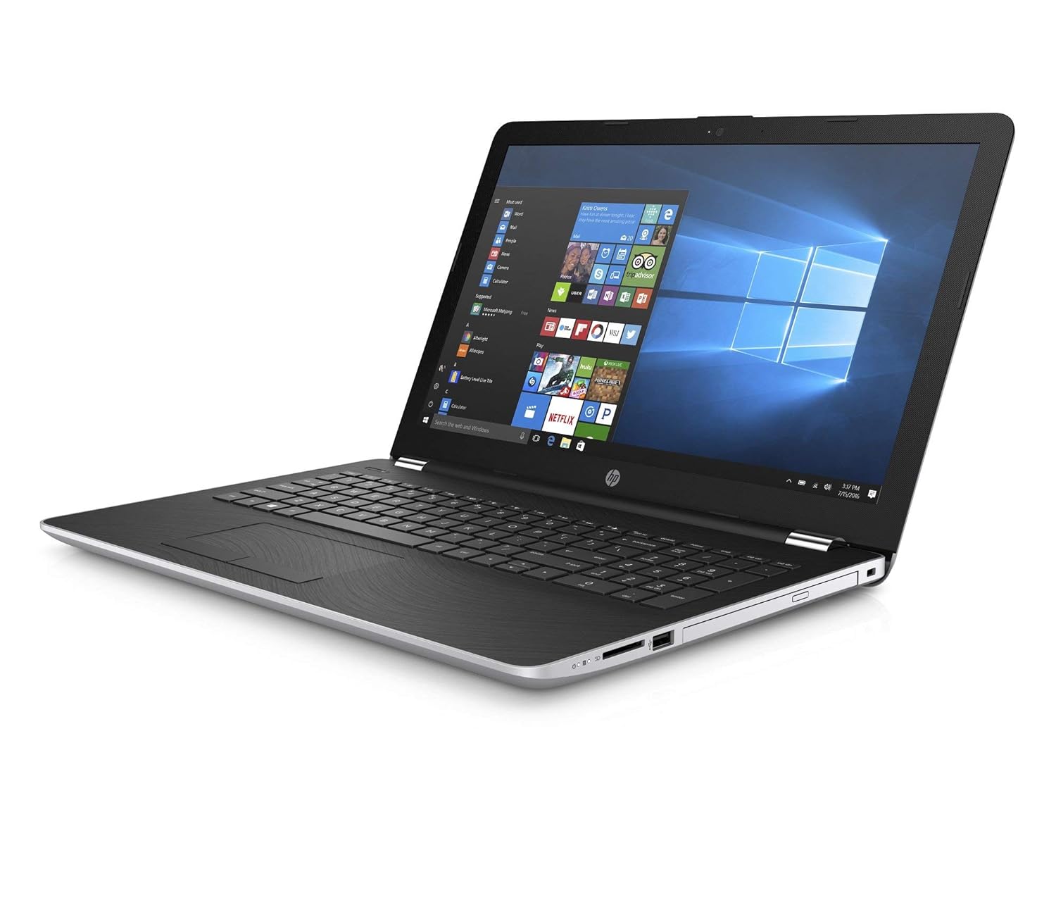 HP 15 Intel Core i3 6th Gen 15.6 inch FHD Laptop (8GB RAM/256GB SSD/Windows 10 Home/MS Office/Natural Silver/2.1 Kg), BS637TU