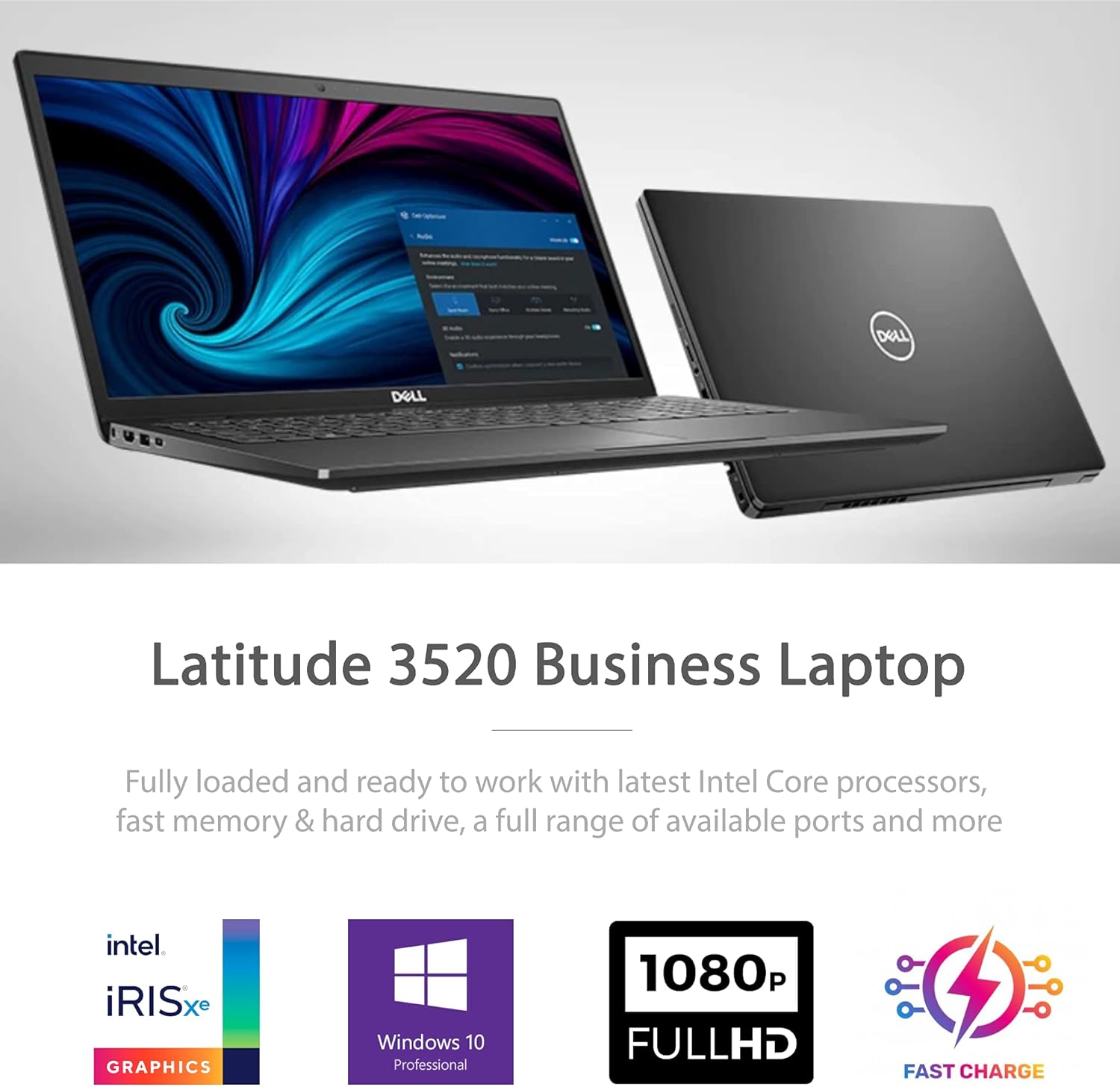 Dell Business Laptop Latitude 3520, 15.6" FHD IPS Backlit Display, i7-1165G7, 16GB RAM, 512GB SSD, Webcam, WiFi 6, USB-C, HDMI, Win 10 Pro