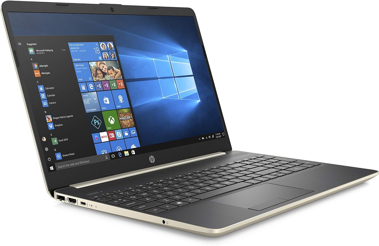 HP 15-dw0006ne Laptop , 15.6 inch FHD , 8th Gen Intel Core i3-8145U , 256GB SSD , 8GB RAM , 8th Gen Intel UHD -Graphics , Windows 10 Home -Renewed