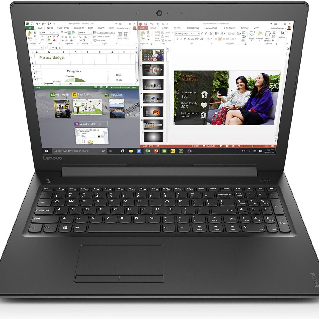 Lenovo Ideapad 310 15.6" Laptop, Black (Intel Core i3-7100U, 8GB Ram, 256 GB SSD, Intel HD Graphics 620, Windows 10) 80TV00BJUS