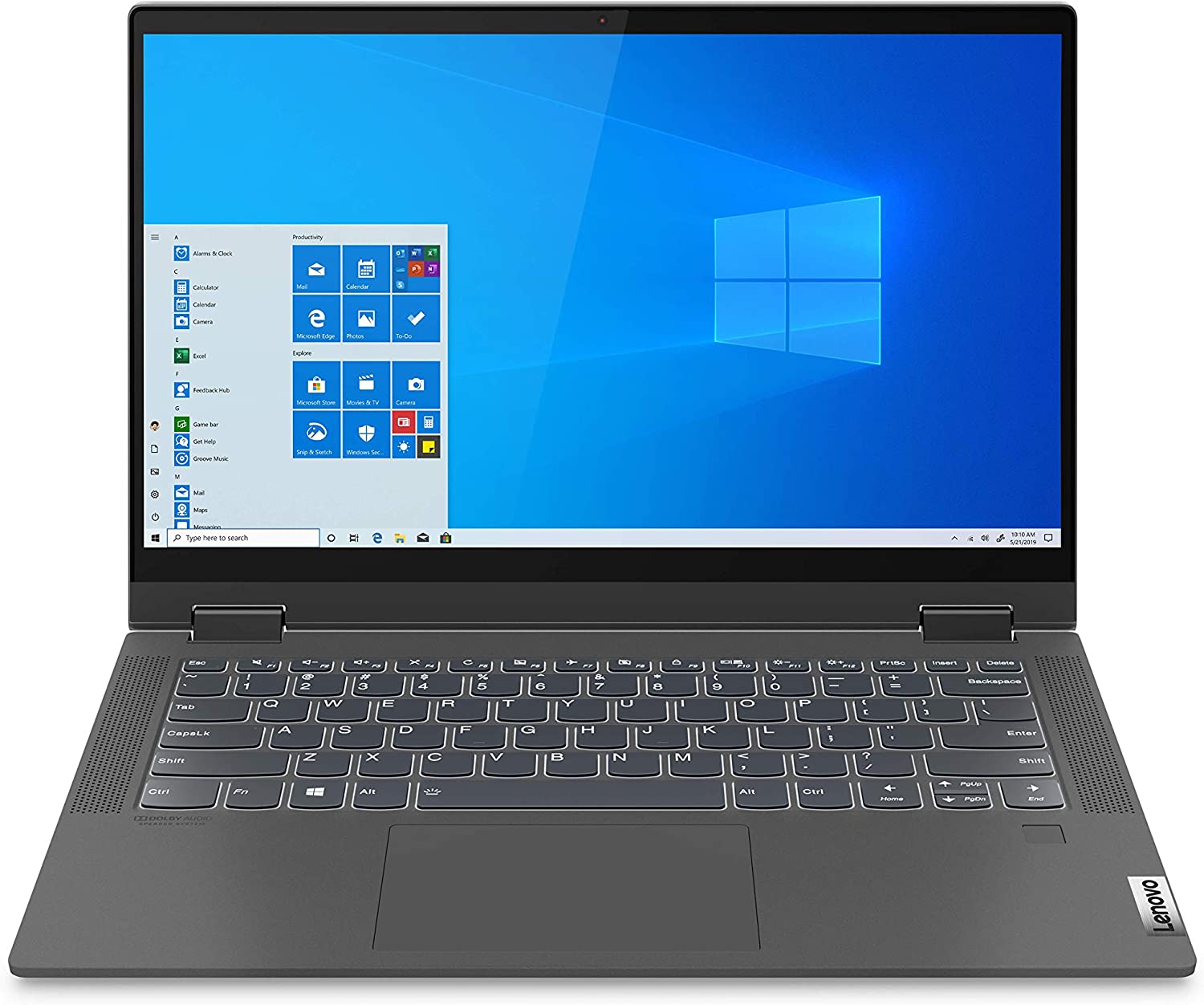 Lenovo Ideapad Flex 5, Intel Core i5-1035G1, 14"" FHD, 16 GB RAM, 512GB SSD, UHD Graphics , Eng-Arb KB, Windows 10 Home, Graphite Grey (Renewed)