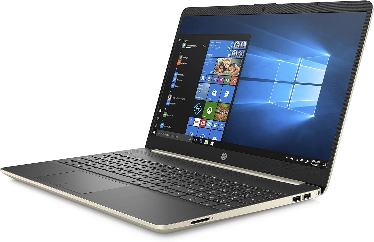 HP 15-dw0006ne Laptop , 15.6 inch FHD , 8th Gen Intel Core i3-8145U , 256GB SSD , 8GB RAM , 8th Gen Intel UHD -Graphics , Windows 10 Home -Renewed