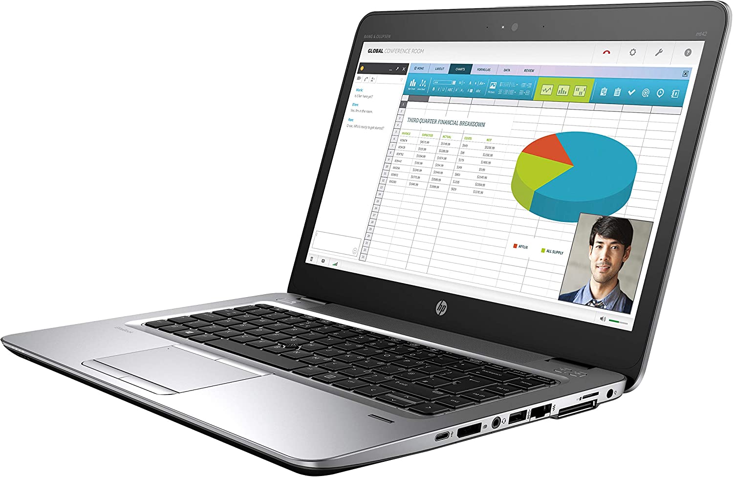 HP Elitebook MT42 Laptop 14" AMD PRO A8-8600B, 8GB RAM DDR4, 256 GB SSD - English KB, Silver