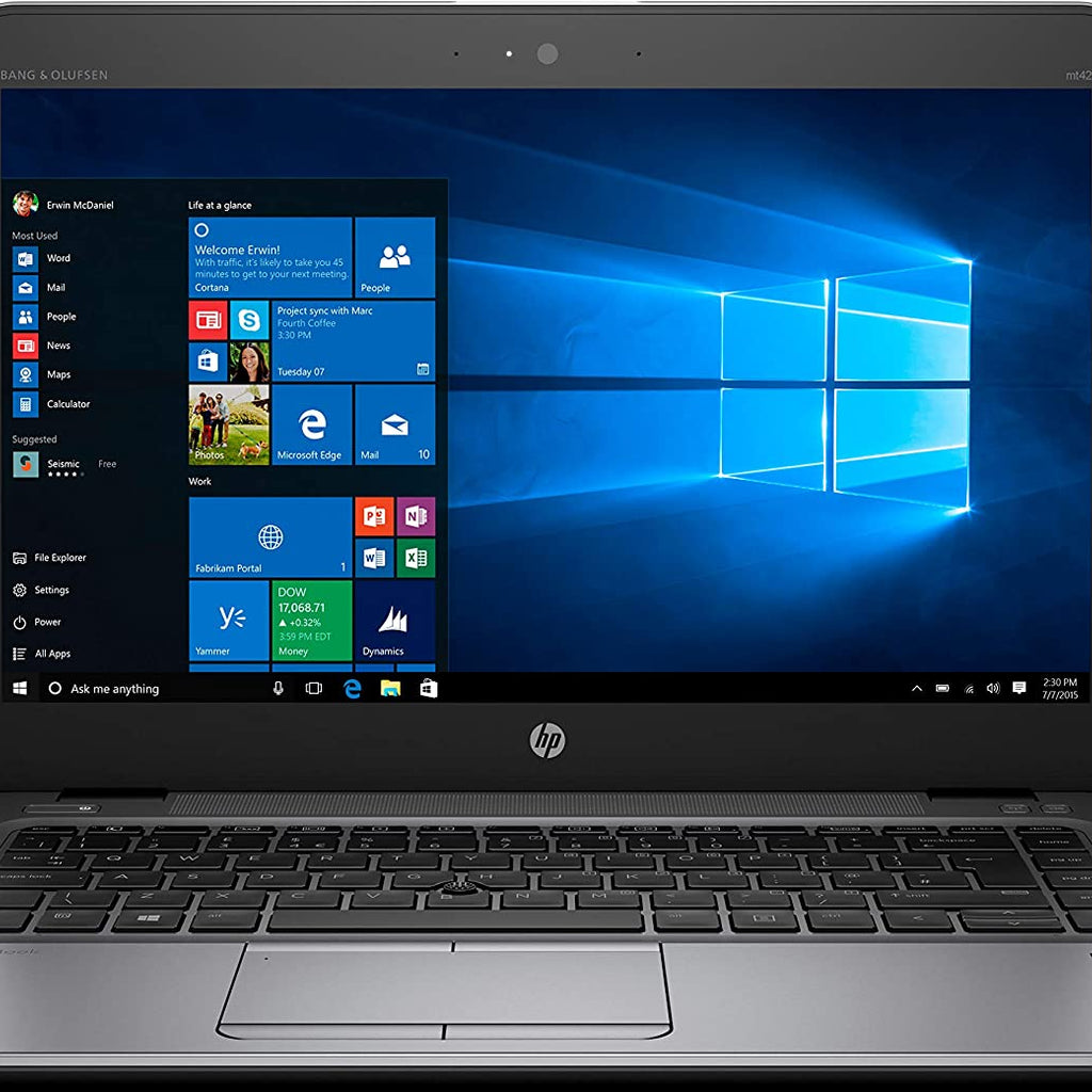 HP Elitebook MT42 Laptop 14" AMD PRO A8-8600B, 8GB RAM DDR4, 256 GB SSD - English KB, Silver