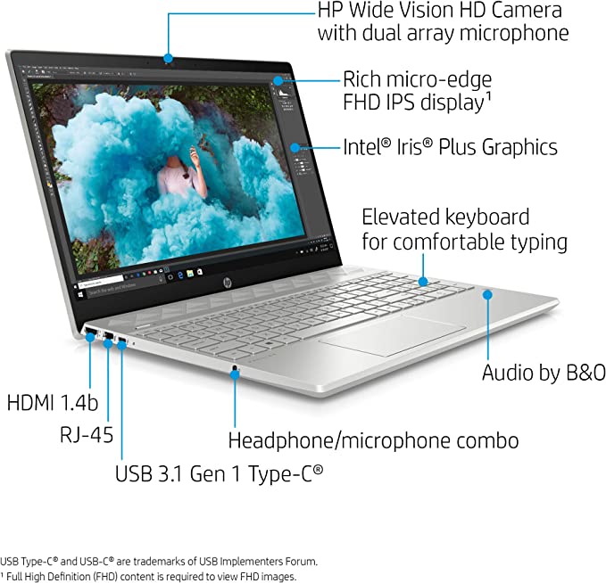 HP Pavilion Laptop 1 13-U100NE- FHD Display , Touch, Core i3-7100U, 4GB RAM, 512GB SSD , English/Arabic KB, Silver (Renewed)