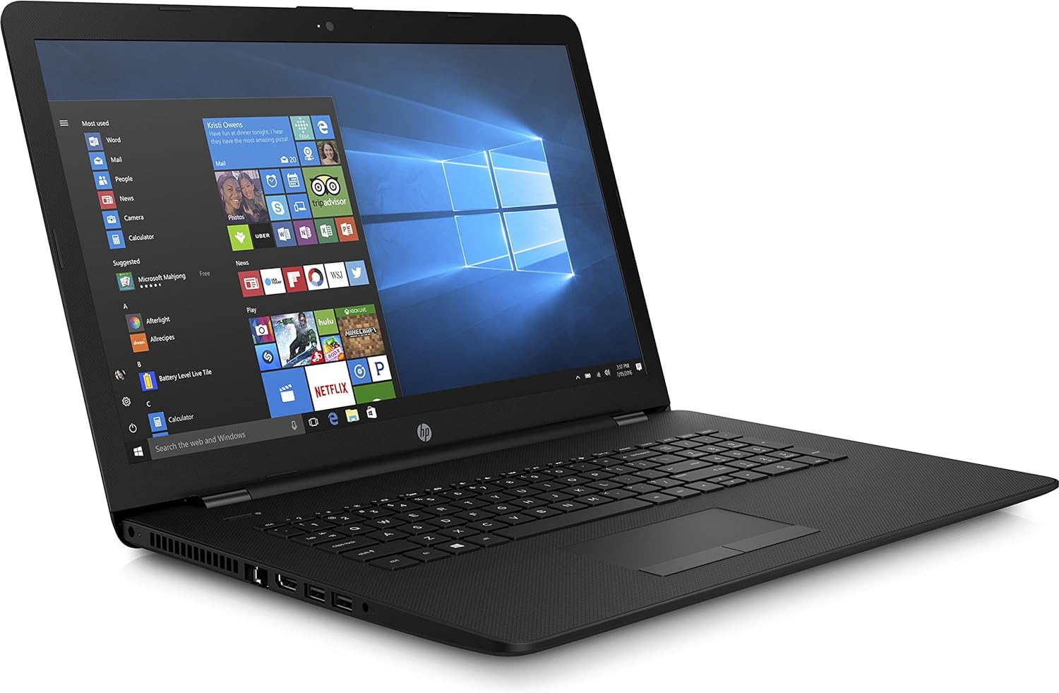 HP 17 Bs011Dx 17.3" HD Display Intel Core i5-7200U ,8Gb RAM, 256 SSD  Black 17-3 inches