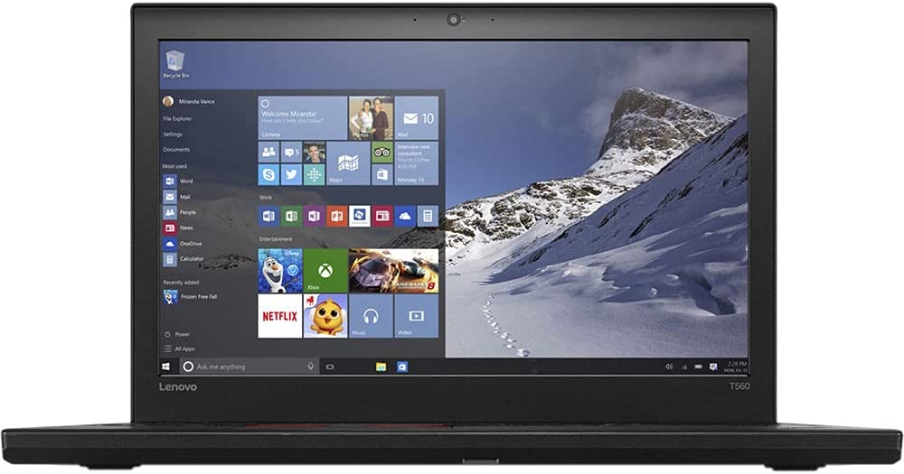 Lenovo ThinkPad 560 intel Core i7-6600U 2.60 GHz CPU  15.6 Inches Display  Windows 10 Professional (Renewed)