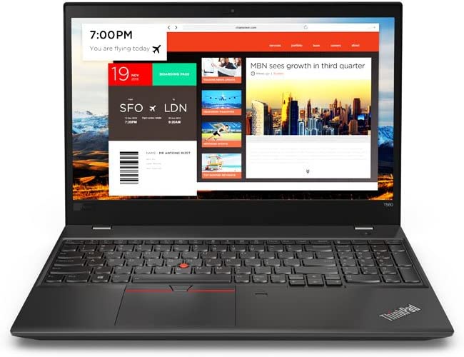 Lenovo ThinkPad 580 intel Core i7-8550U 1.80 GHz CPU  15.6 Inches Display  Windows 10 Professional (Renewed)